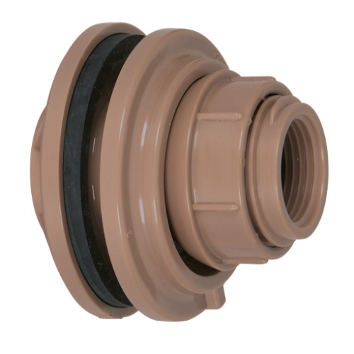 Adaptador Marrom Soldável com Anel para Caixa D'água 20mm x 1/2" Amanco